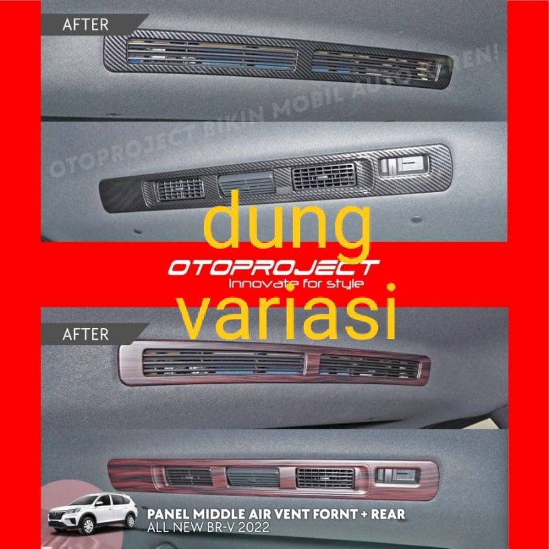 panel AC tengah depan belakang brv panel middle air Wood,carbon 2022
