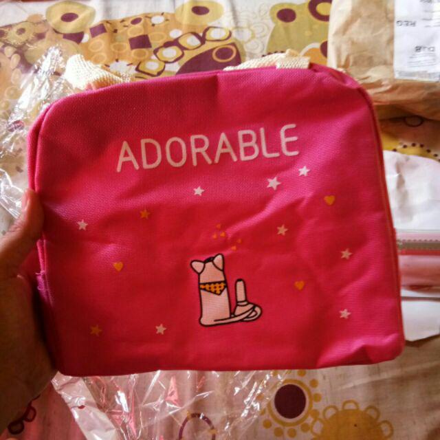 Tas Bekal Makan Tempat Makanan Siang Anak Sekolah Lucu Kartun Hewan Vm(gn85)