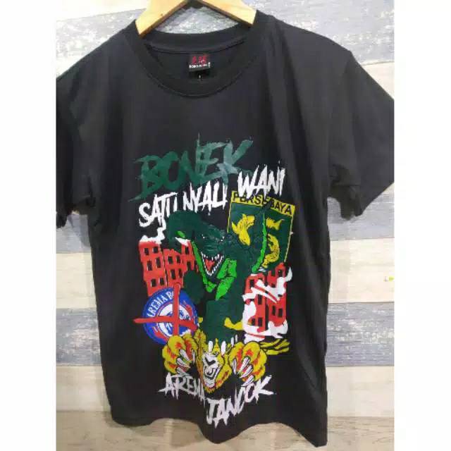 KAOS TSHIRT BONEK PERSEBAYA WONG MANGAP SATU NYALI WANI