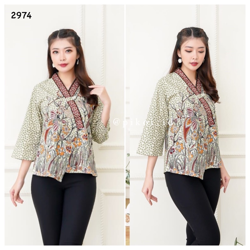 Couple batik pasangan sage green / batik sarimbit / seragam dress batik wanita / kemeja batik pria