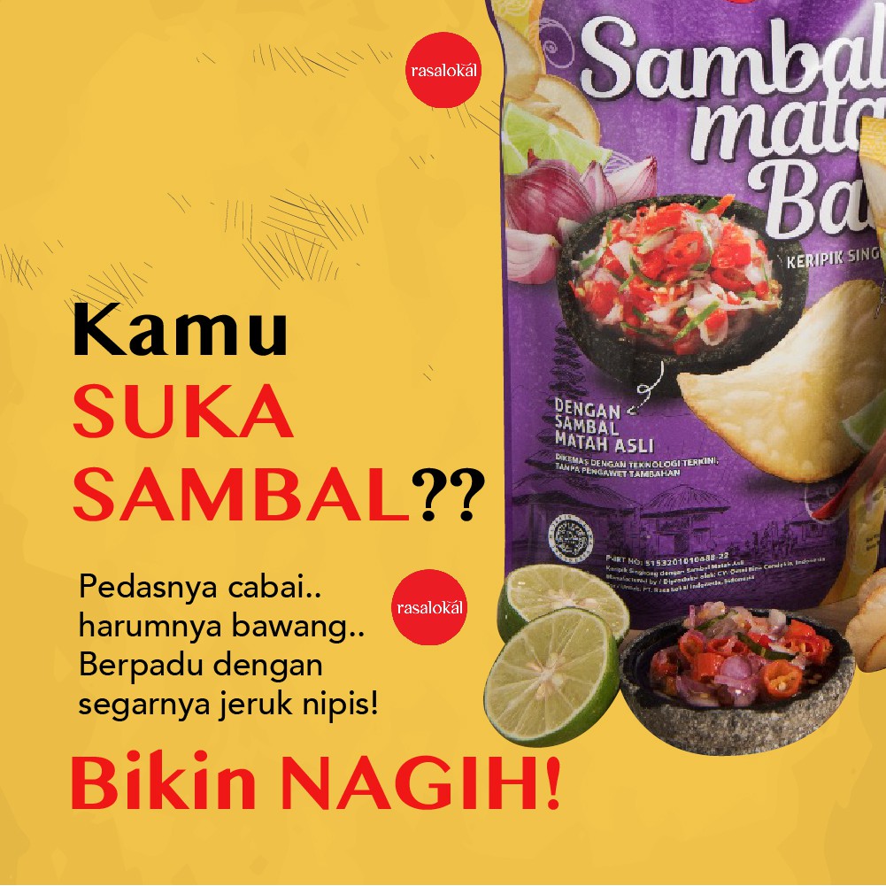 

RASALOKAL SAMBAL MATAH BALI / KERIPIK PEDAS BESTSELLER / RASA LOKAL PEDES / SAMBEL