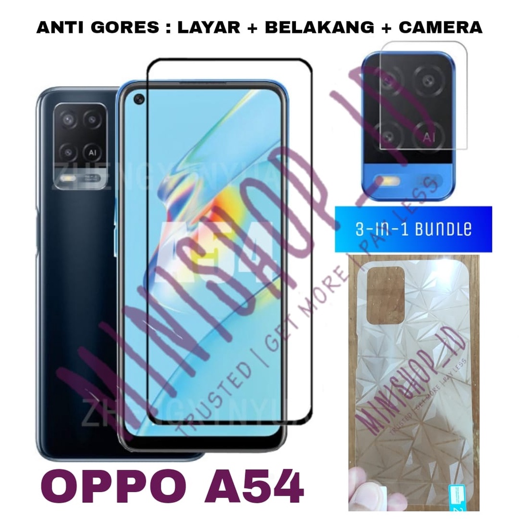 OPPO A54 TEMPERED GLASS ANTI GORES LAYAR SKIN DIAMOND FLEXIBLE GLASS CAMERA