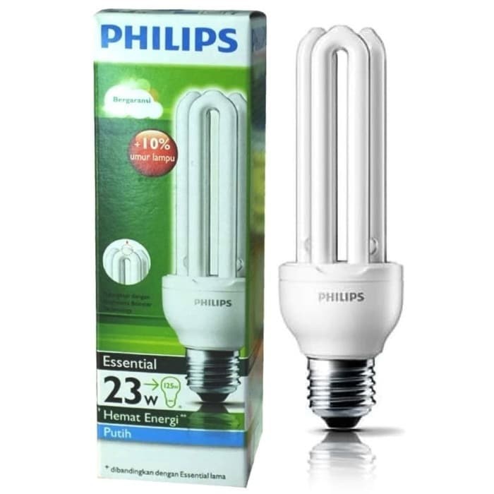 lampu philips essential esential 23w 23watt 23 w 23 watt philip original