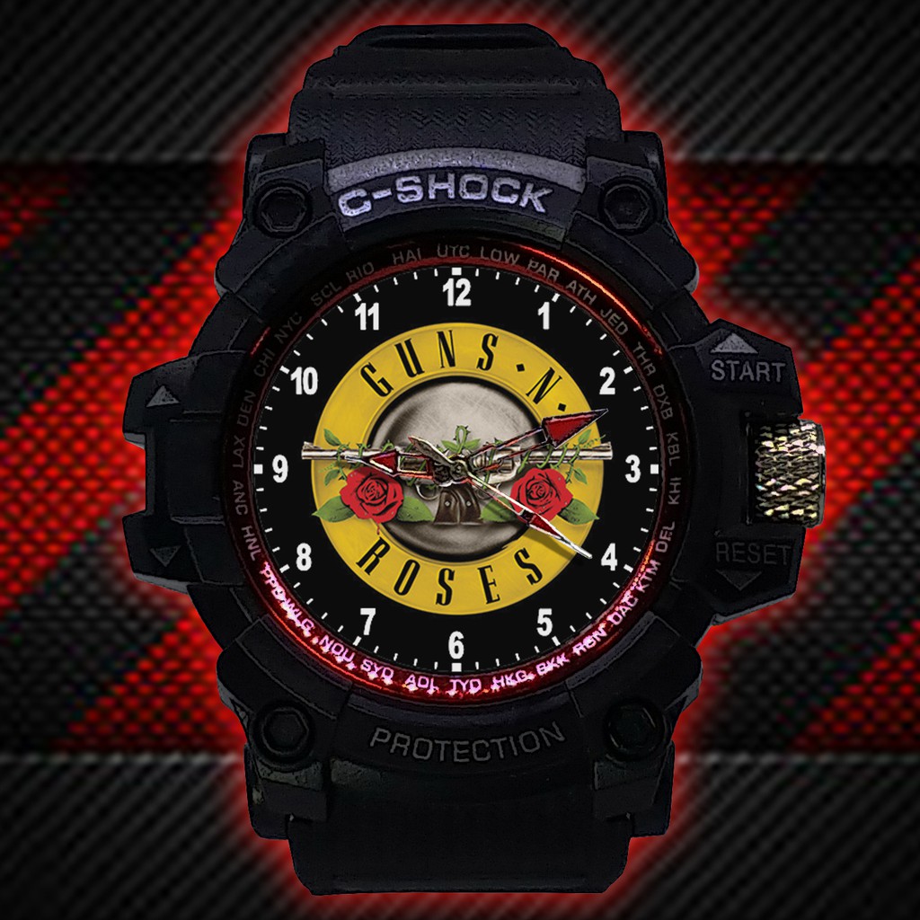 (ISTIMEWA BOSSQUE) JAM TANGAN GUNS N' ROSES LIST MERAH - EXCLUSIVE 8