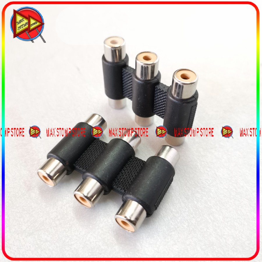 Soket Jek I RCA 3 Way Line Baris Sambung Kabel RCA Audio Video TV