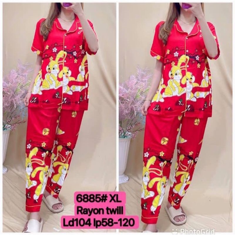 JCMP - 6885 # XL Piyama / Set Baju Tidur Wanita Terbaru Kekinian