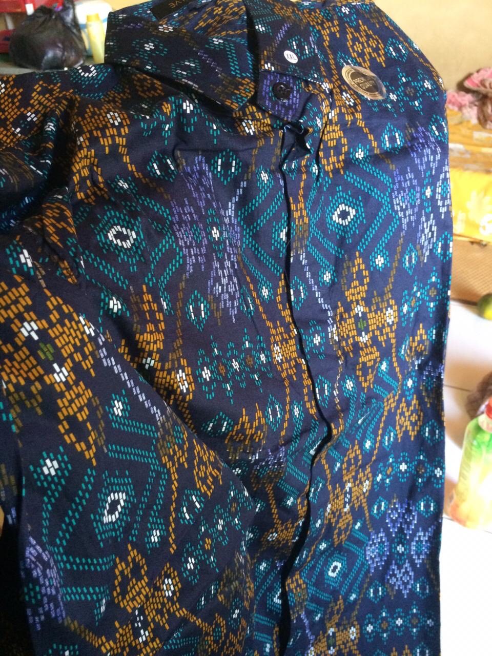 Kemeja Batik Pria Lengan Panjang Motif  Songket Green Snow Hijau Slimfit Stretch Batik Modern