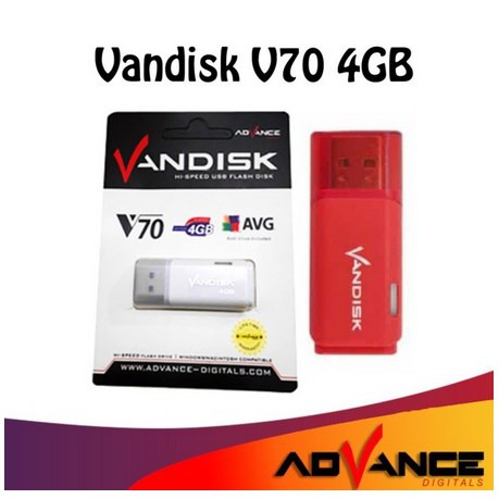 ITSTORE Flashdisk Vandisk 4GB / 8GB / 16GB / 32GB V70 ADVANCE USB Flash Disk ORI Flashdrive