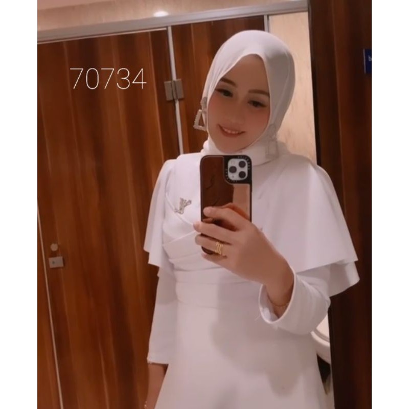 GAMIS Dress 70734 TITANIUM SCUBA Fashion Muslim CLARA RANA MAXI prewed gamis Prewedding dress muslim-7