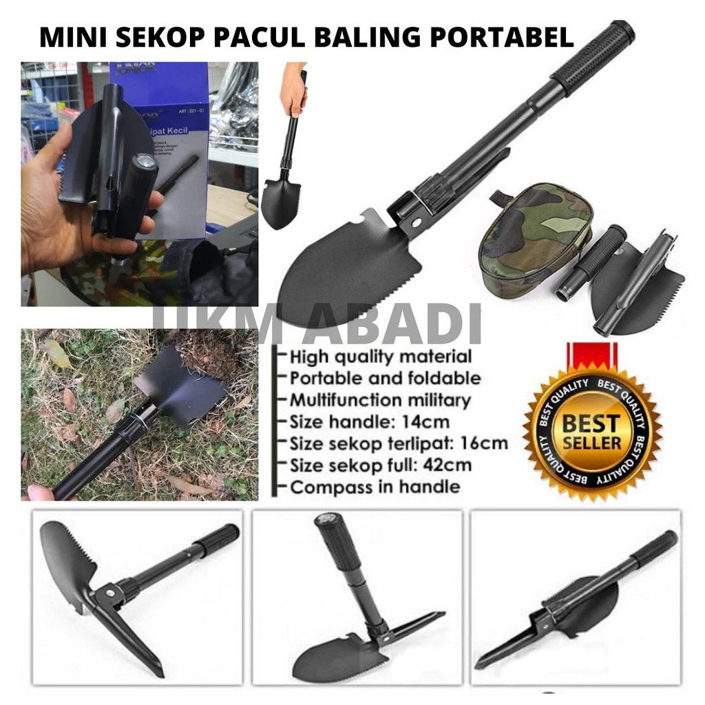 Sekop Pacul Lipat Mini Survival Militer Portabel Shovel Hoe Offroad  111