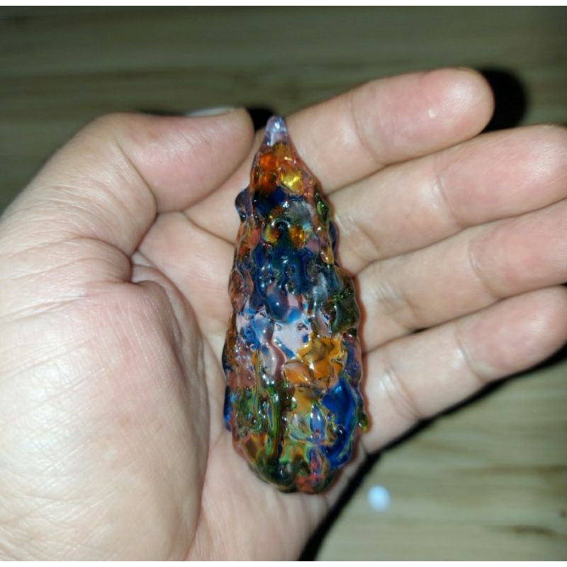 Leklai Kaew Kod Phee King Glass Stone Blessing LP Somporn