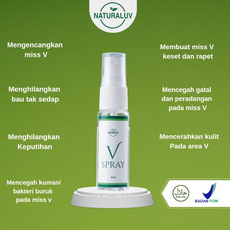 Naturaluv V intimate spray perapat miss v pengencang vagina