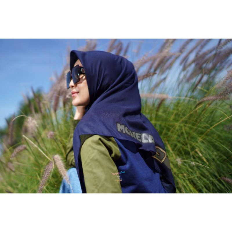 Hijab Monel Glitter Belt / Sabuk / Voal Segi Empat ScoopandCone / Print