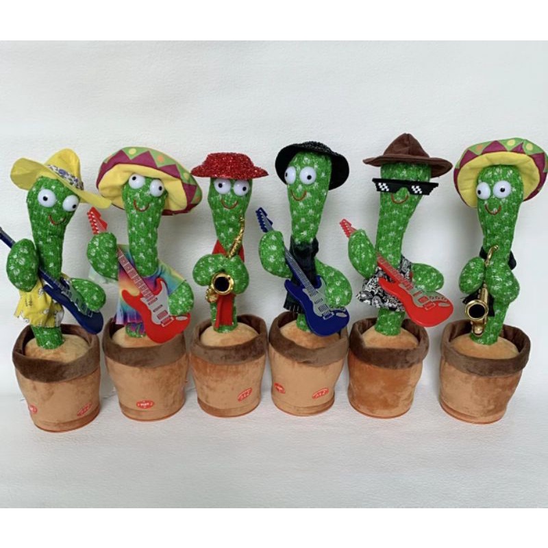 Cactus Toy Boneka Pintar Kaktus Joget Goyang Bisa Ngomong Rekam Bicara Menari Dance Dancing Kaktus Squid Game