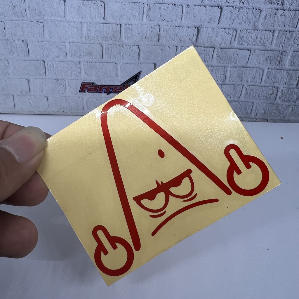 

STIKER KARTUN LUCU FUCEK STICKER PATRICK JARI TENGAH