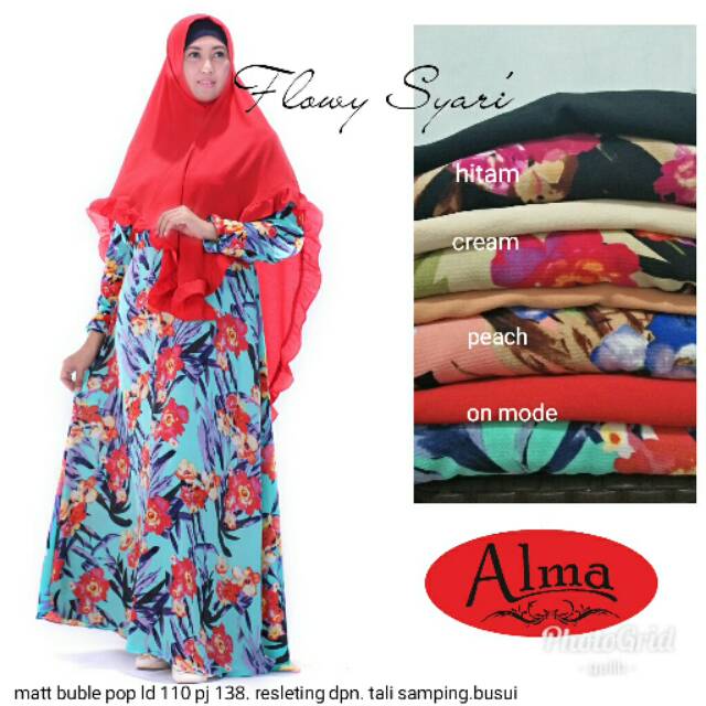 SALE gamis flowy syar i dress