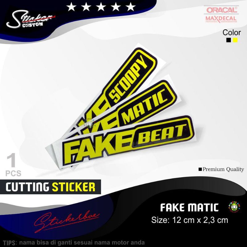 cutting sticker- stiker fake matic fake beat fake mio fake pcx fake scoopy sticker motor