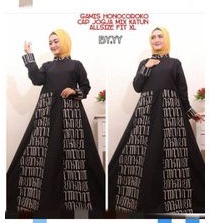gamis honocoroko batik cap jogja kombinasi katun
