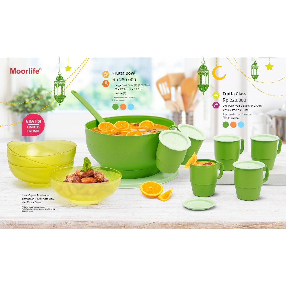 Moorlife Frutta Bowl + Frutta Glass + Crystal Bowl / Promo
