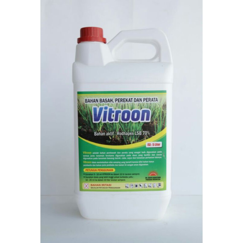 Pupuk Vitroon Bahan Basah Perekat dan Perata 5 Liter