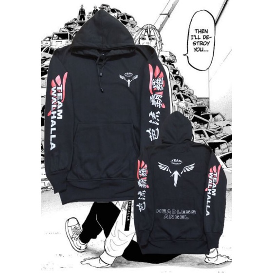 sweater hoodie anime tokyo revengers Headless Angel team valhalla walhalla