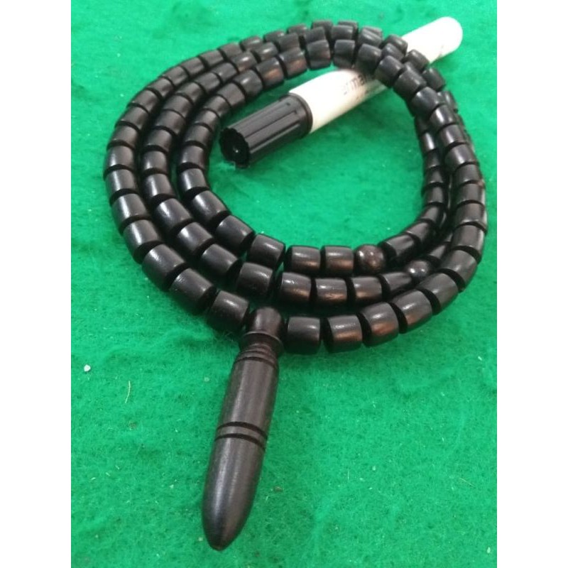 KALUNG KAYU BERTUAH GALIH KELOR HITAM KALIMANTAN/KALUNG ETNIK KAYU