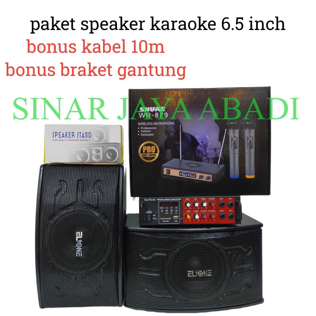 Paket FIRSTCLASS Karaoke DIGITAL SPEAKER ELTONE 6.5 INCH MIC WIRELESS