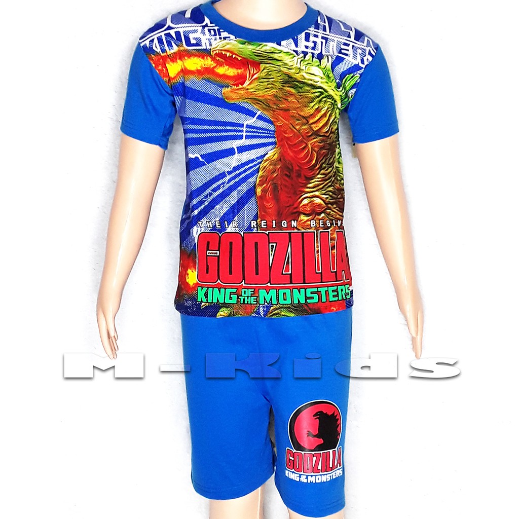 MKids88 - Baju Setelan Anak Laki-Laki GODZILLA