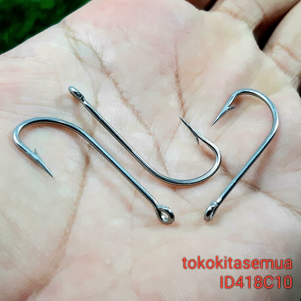 Mata Kail Pancing Stainless Steel Nomor ukuran 1/0 ID418C10