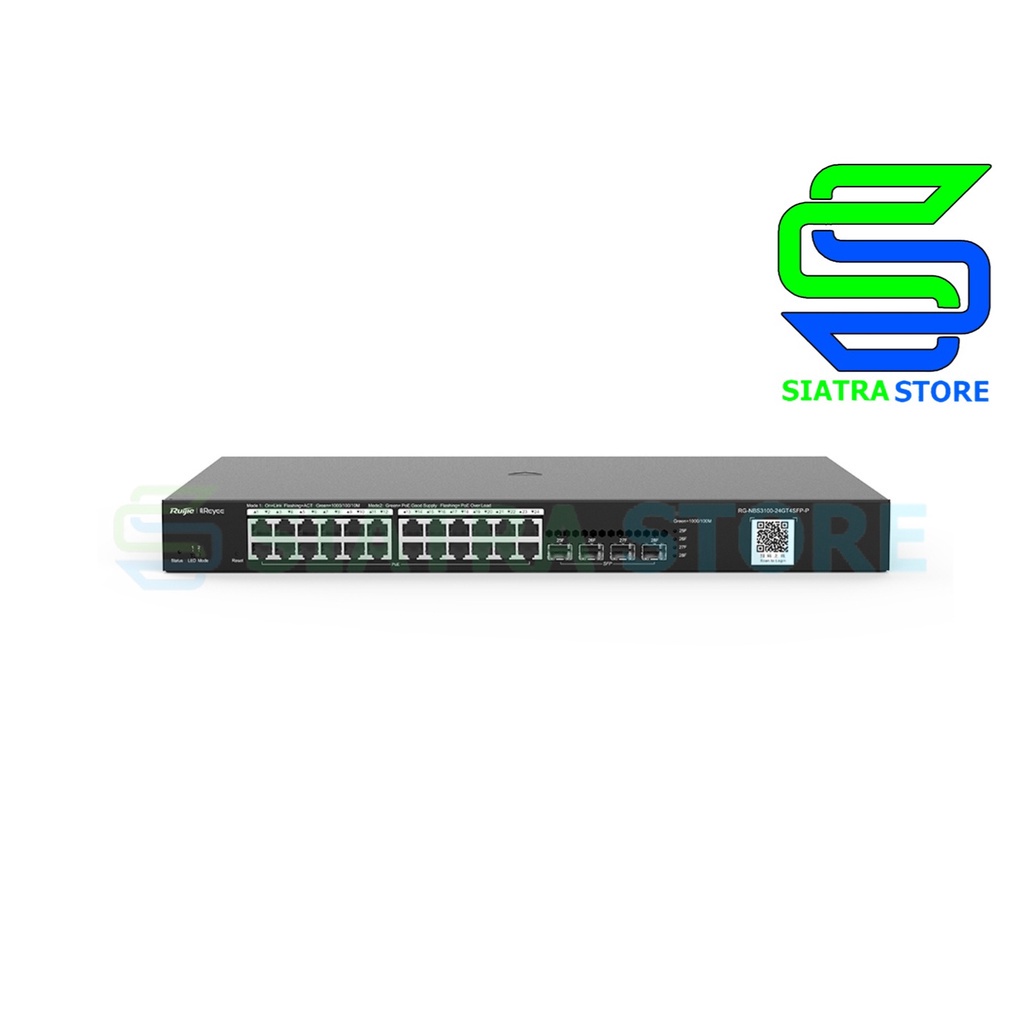 RUIJIE RG-NBS3100-24GT4SFP-P 24 Port Gigabit L2 Managed POE+ Switch