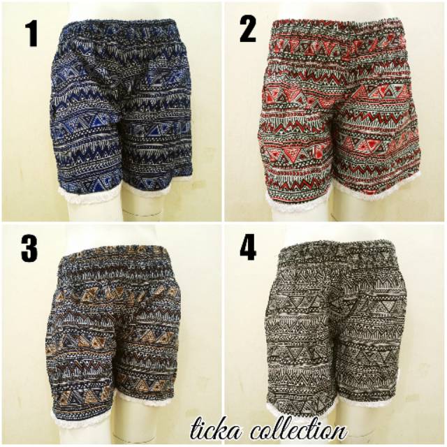 Celana pendek renda kecil motif etnik khas bali Shopee Celana pendek renda kecil motif etnik khas bali Shopee