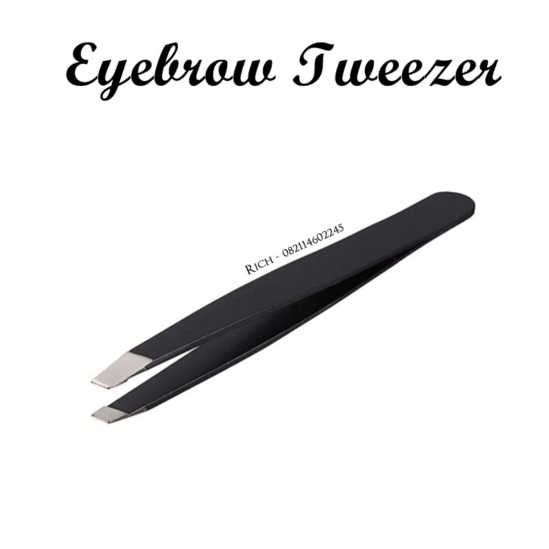 Eyebrow Tweezer - Eyebrow Tweezer BLACK Hair Beauty Fine Hairs Puller Stainless Steel Slanted Eye Brow Clips Removal Makeup Tools