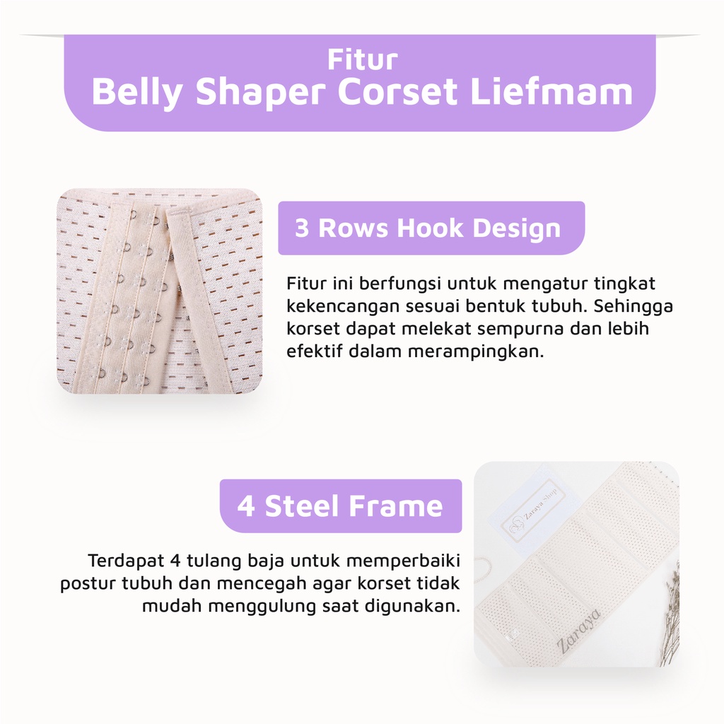 Belly Shaper Corset Liefmam (Zaraya) - Korset Peramping / Korset Pelangsing Anti Gerah