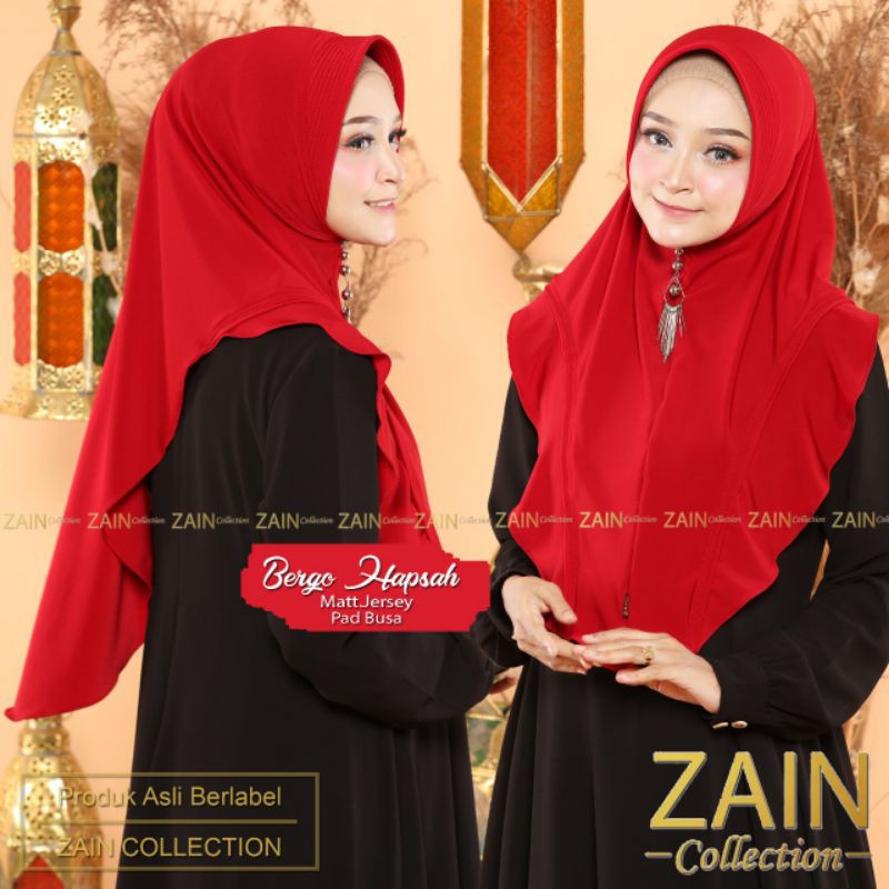 jilbab instan hapsah ORI ZAIN-marun