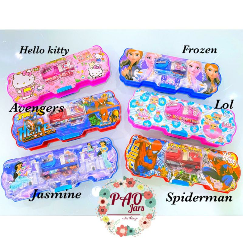 

tempat pensil anak gambar karakter frozen / tempat pensil anak hello kitty