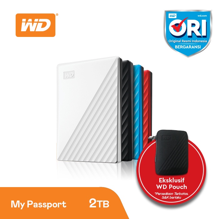 WD My Passport New 2TB HDD Harddisk Eksternal 2.5&quot; Resmi Original