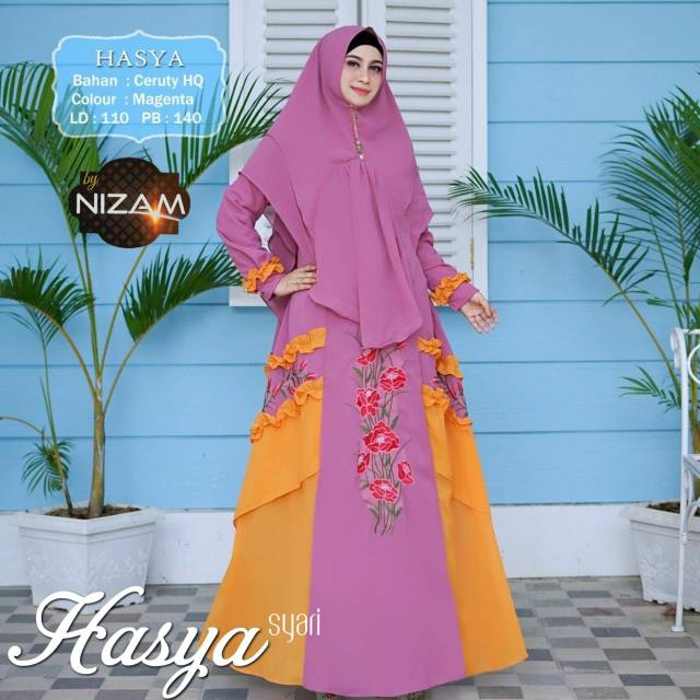 TERBARU Gamis Syar'i Lebaran Hasya Syar'i Ori Nizam