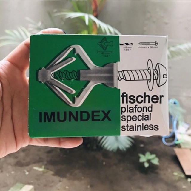 Anchor Plafon IMUNDEX Plafond isi 25pcs - Roofing Fastener - Jangkar Plafon Special Stainless - Lengkap Skrup dan Ring