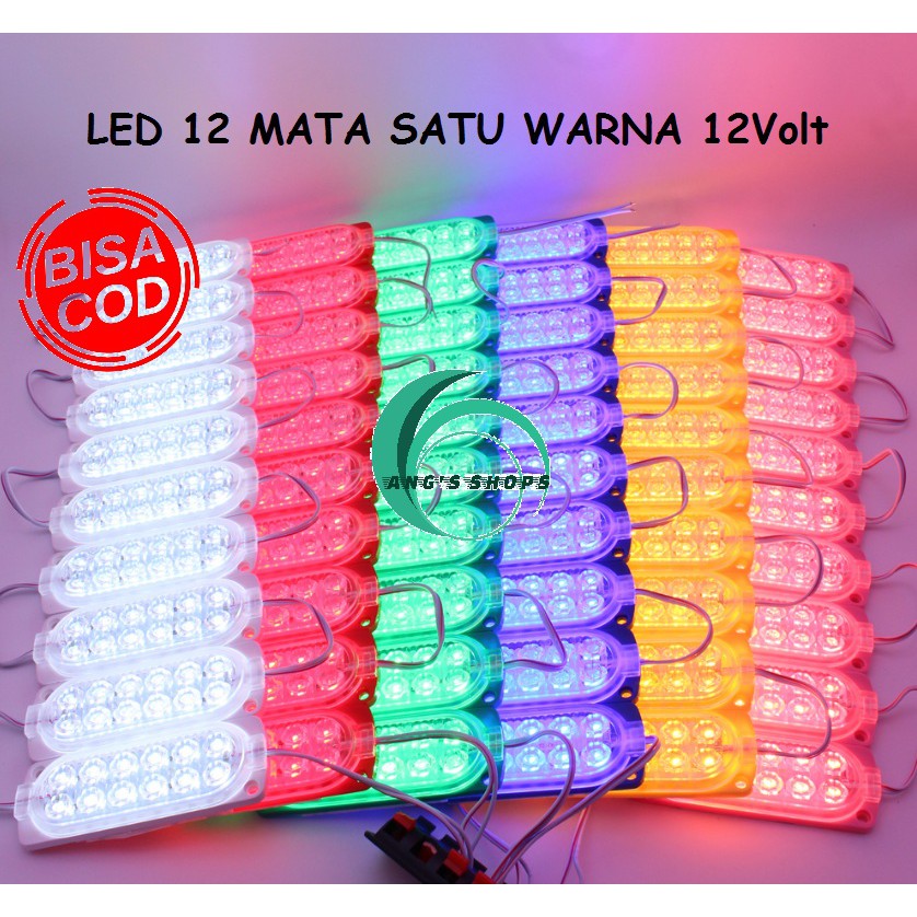 LAMPU LED 12 mata warna warni 12V Mobil Motor Termurah