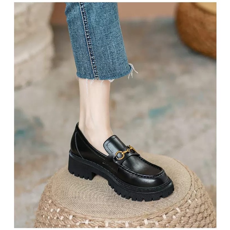 Sepatu Loafers Docmart Black Dof '' RHS '' Korea Style Premium C 0124