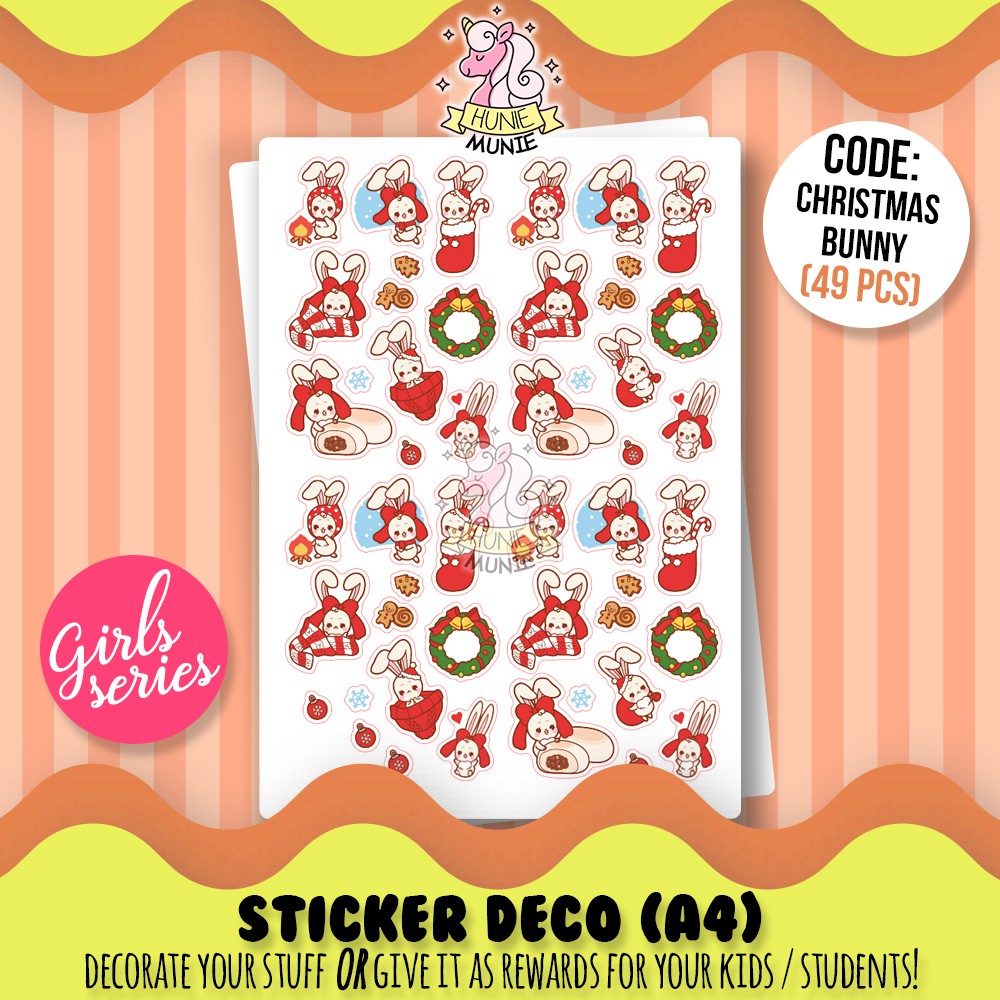 

Sticker Deco - Christmas Character SERIES Natal Stiker Girls - Hunie Munie