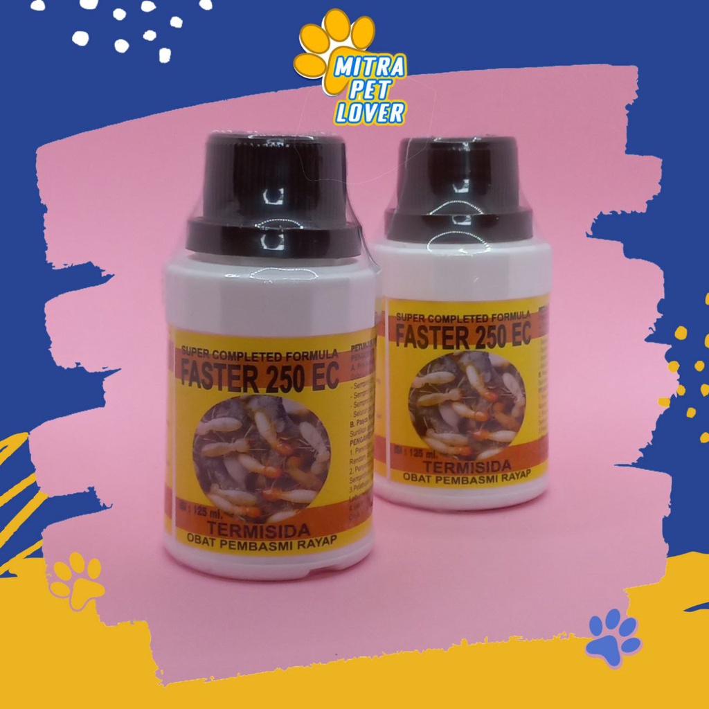 OBAT CAIR PEMBASMI RAYAP TERMISIDA - FASTER EC 125 ML - AMPUH MUJARAB LANGSUNG MATI- MURAH GARANSI KUALITAS ASLI ORIGINAL - PET ANIMAL PLANTS HEALTHCARE &amp; VETERINARY TAMASINDO OBAT KESEHATAN &amp; VITAMIN TERNAK HEWAN BINATANG PELIHARAAN MITRAPETLOVER