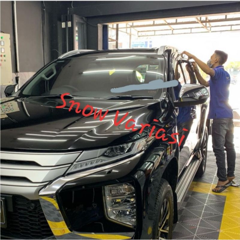 Talang air side visor full black all new pajero sport facelift 2021