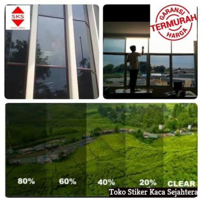 Kaca Film Riben Hitam/Kaca Film Rayben Hitam Jendela Sticker Kaca Mobil Hitam