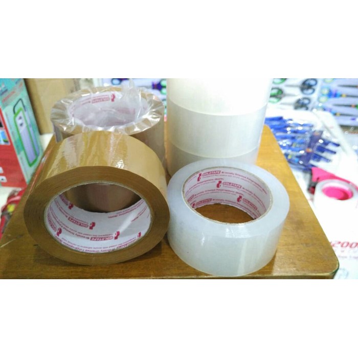 

Khusus Go-kilat Lakban Goldtape Bening/Coklat 100yard Kardusan