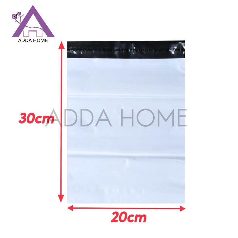 Adda Home - Polymailer Plastik Packing Kemasan 20x30 cm Putih - Isi 100pcs