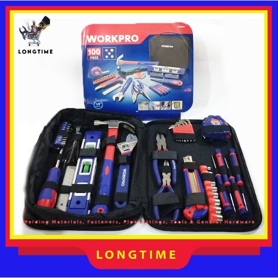WORKPRO W009021 Tool kit set hand tools Kitchen Drawer Tool Kit 100PC WORKPRO W009021