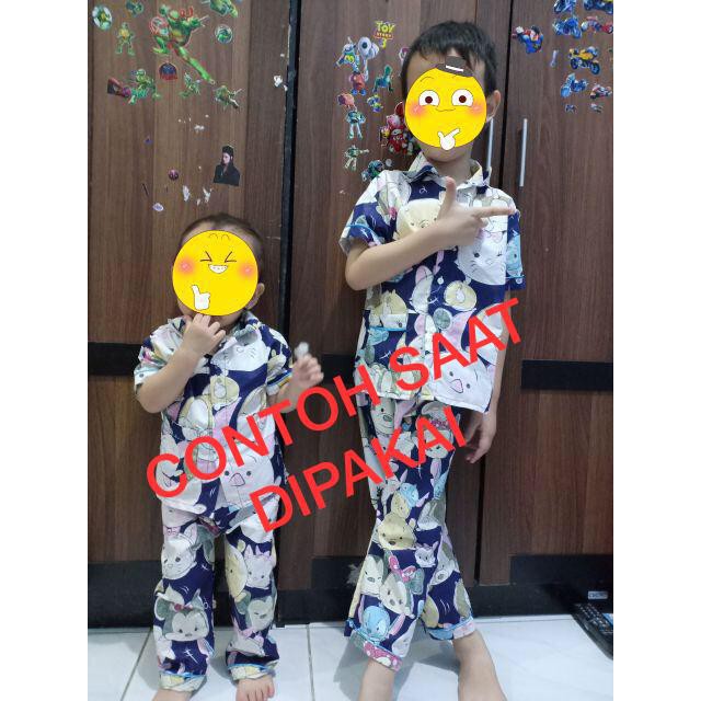 Piyama Bayi dan Anak Katun Catra Motif Laki-Laki/Cowok (Random)