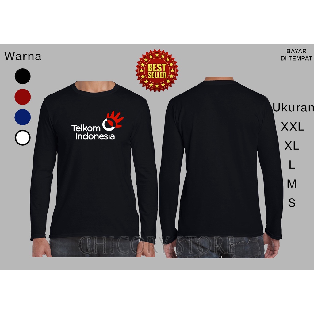 Import Quality!!! MURAH BAJU KAOS LENGAN PANJANG TELKOM INDONESIA keren