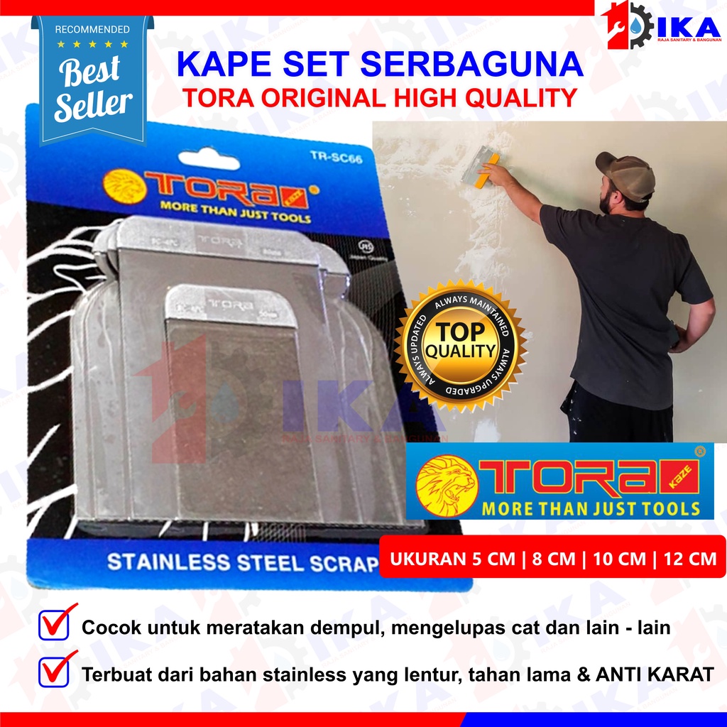 Kape Set l Kape Plat l Skrap l Scrap Murah ( BRAND TORA ORIGINAL 100%) 1 SET ISI 4PCS ( 5-8-10-12CM)